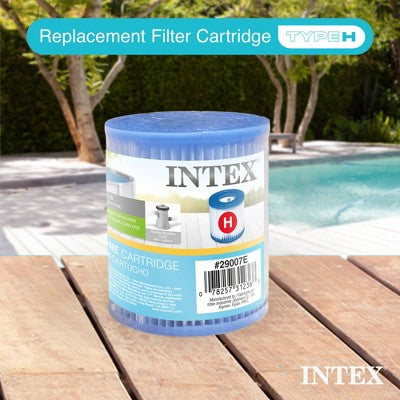  INTEX 29007E Type H Pool Filter Cartridge: For INTEX Filter Pumps – Easy-To-Clean – Dacron Paper – Efficient Filtration – 6 Pack
