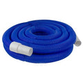  Pool Central Blow Molded PE Vacuum Hose With White Cuffs 21' X 1.25" - Blue