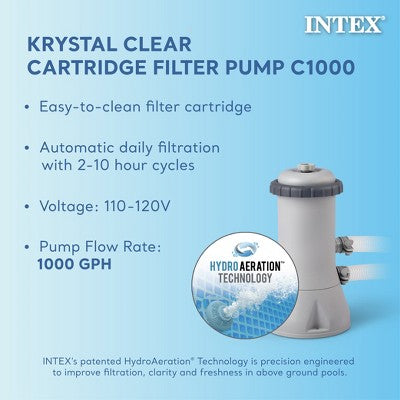  Intex 15ft X 48in Easy Set Above Ground Inflatable Pool W/ Pump And Solar Cover