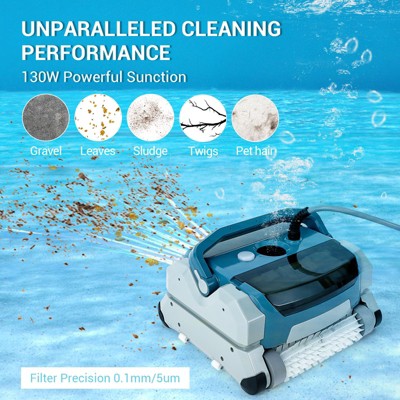  Garvee Automatic Robotic Pool Vacuum Cleaner Cordless, 3h Fast Charging, Wall Climbing Scrubber Brush, Ideal For Above/In-Ground Pools