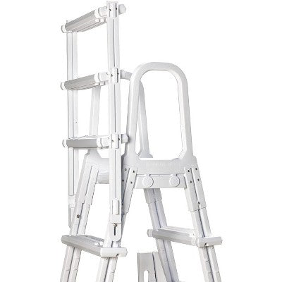  Poolzilla Above Ground A-Frame Flip Up Pool Ladder W/Non Skid Platform - For 48’’ To 54’’ In. Above Ground Pools