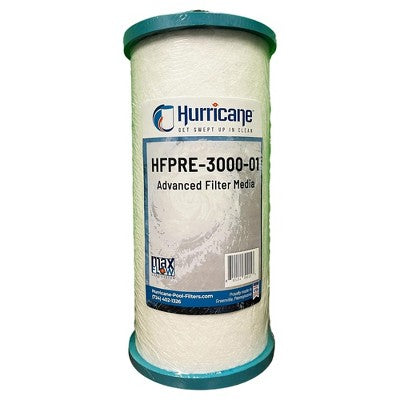  Hurricane PRE30000 Pre Fill Pool Filter Cartridge Replacement With Advanced Bond Filter And Optimal Waterflow For In Ground Pools, White