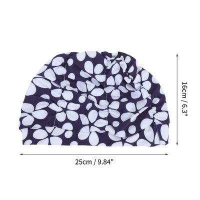  Unique Bargains Nylon Floral Pattern Swimming Cap 1 Pc