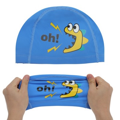  Unique Bargains Kid's Knitted PU Letter Swim Cap 1 Pc