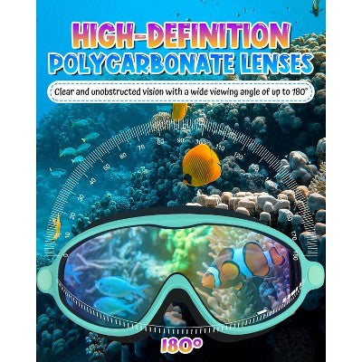  Link Active Kids Panoramic Wide View Swimming Goggles Fast Clasp Technology, Anti-Fog, UV Protection, Leak Proof Design, Comfortable Fit