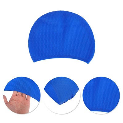  Unique Bargains Silicone Waterproof Embossed Swim Cap 1 Pc