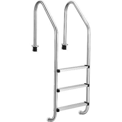  2/3/4/5 Step Inground Pool Ladder – 304 Stainless Steel Swimming Pool Steps With Non-Slip Treads, Heavy-Duty Ladde
