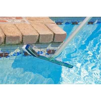  Poolmaster Classic 18'' Aluminum Back Swimming Pool Brush For Inground And Above Ground Pools