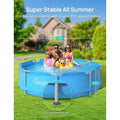  EVAJOY 10ft X 30in Metal Frame Above Ground Swimming Pool With Steel Frame Blue