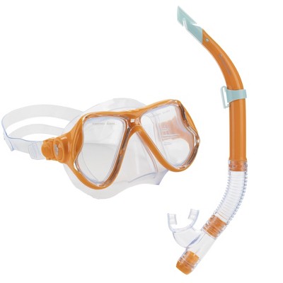  Hawaii Divers Manta Ray Adult Snorkel Combo – Orange (Unisex)
