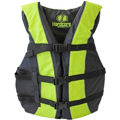  Hardcore Life Jacket 4 Pack Paddle Vest For Adults With Type IV Boat Cushion; Coast Guard Approved Type III PFD Life Vest Flotation Device