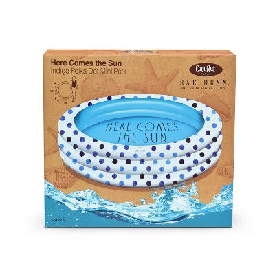  CocoNut Outdoor Rae Dunn 54" Mini/Kiddie Pool - Indigo Polka Dot Patterned