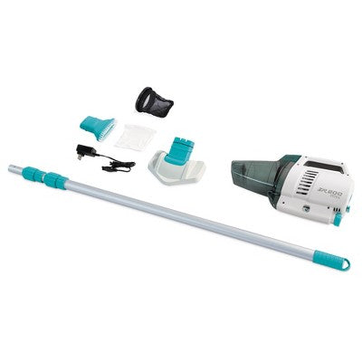  Intex ZR200 Rechargeable Cordless Swimming Pool And Spa Vacuum Cleaner  With Telescoping Handle And 2 Interchangeable Brush Heads