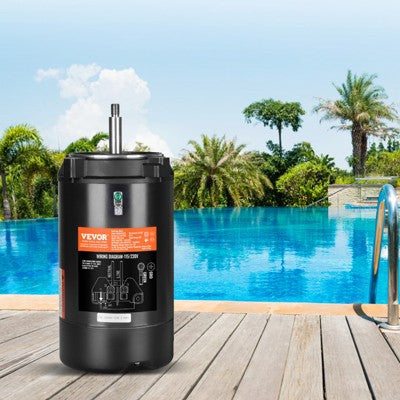  VEVOR 0.75 HP Pool Pump Motor, 56J Frame, 115V(8 Amps)/230V(4 Amps) 3450 RPM, 60Hz, 1.5 Service Factor, 80μF/250V Capacitor,