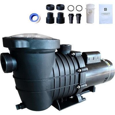  1.5HP Variable Speed Pool Pump 220V – 2-Speed Energy-Saving Motor, 3000-8000 GPH High Flow
