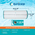  Hurricane HF5374-01 Advanced Spa Filter Cartridge For PLBS75 Unicel C-5374, Filbur FC-2971, Rainbow, Waterway, Leisure Bay, S2/G2 Spa 75