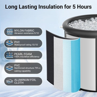  Mojgar Ice Bath Tub For Cold Plunge 100Gal Ice Pod With Lid & Cover