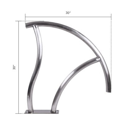  30" X 30" Pool Handrail - Sturdy And Safe Swimming Pool Stair Handle For Easy Access - A Pair