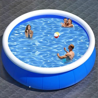  Racxily Inflatable Swimming Pool 244*63 Inch, Butterfly Design Coil Mesh Above Ground Pool For Adults Kids, Outdoor Backyard Water Fun
