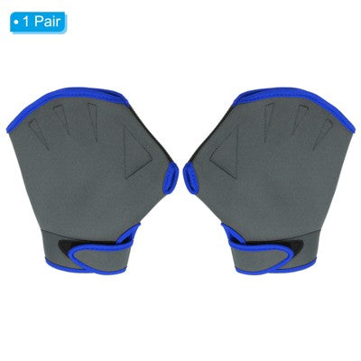  Unique Bargains Swimming Diving Training Resistance Webbed Paddle Aquatic Gloves 1 Pair
