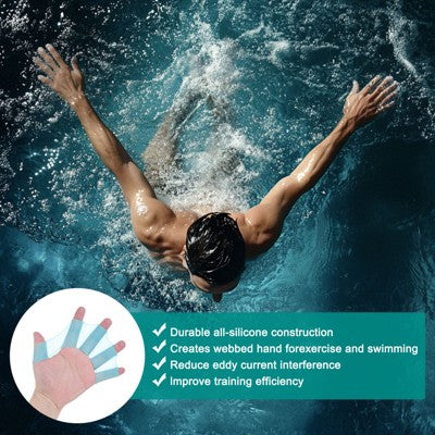  Unique Bargains Silicone Swimming Gloves Webbed Gloves Half-Finger Frog Type For Diving 4 Pairs