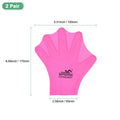  Unique Bargains Silicone Swimming Gloves Webbed Gloves Finger Frog Type For Diving 2 Pairs