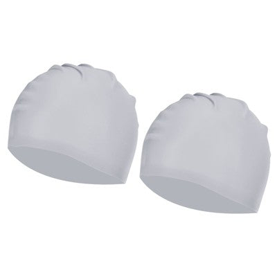  Unique Bargains Silicone Waterproof Non-Slip High-Stretch Swim Caps 2 Pcs