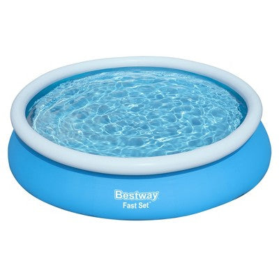  Bestway Fast Set – 12' Inflatable Round Pool With Filter Pump, Family Swimming