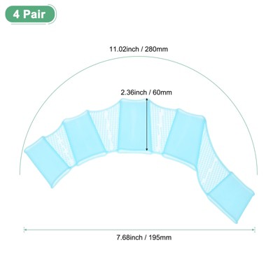  Unique Bargains Silicone Swimming Gloves Webbed Gloves Half-Finger Frog Type For Diving 4 Pairs