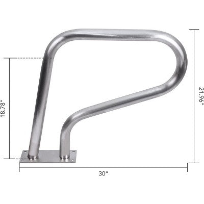  Pool Handrail, 30"x22" Pool Railing, 3-Bend Swimming Pool Stair Rails, 304 Stainless Steel Rustproof Pool Handrails With Non-Slip Grip Cover For