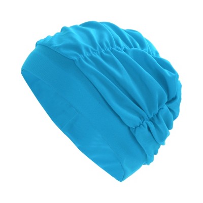  Unique Bargains Nylon Pleated Style Swimming Cap 1 Pc