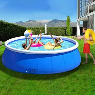  NAYSAYE Above Ground Pool Inflatable Mesh Pool Easy Setup Durable Design For Garden Backyard Use, Blue, 72.05"*72.05"*20.80"