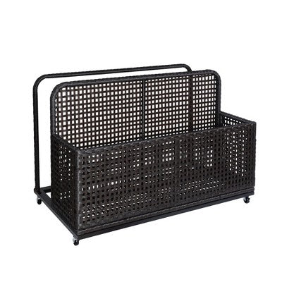  Poolside Rattan Storage Box With Rolling Wheels | 43.3" L X 22.5" W X 28.7" H | Versatile For Poolsides