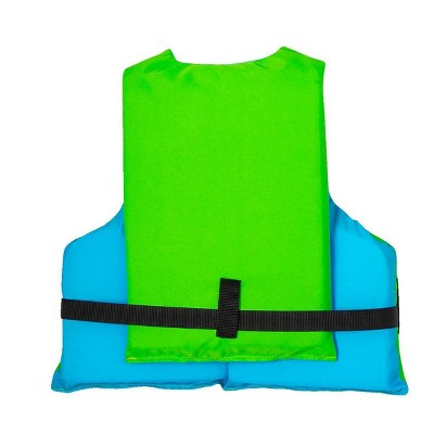  O'Brien Youth Life Jacket - Green: Nylon Vest, Buckle Closure, 55-88 Lbs Range