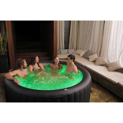  MSpa Aurora Round Bubble Spa With Thermal Cover 245 Gal 138 Electric 110 Volt AC Inflatable Hot Tub