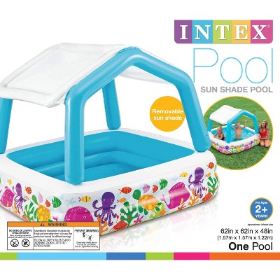  Intex 5.2ft X 5.2ft X 48in Inflatable Ocean Scene Sun Shade Kids Pool (2 Pack)