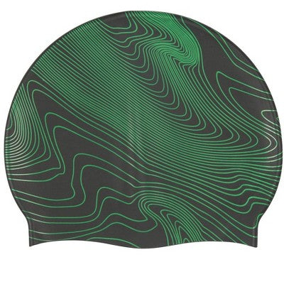  Sporti Sonar Waves Silicone Swim Cap