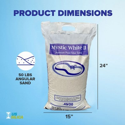  Funsicle 12 Inch Above Ground Swimming Pool 1600 GPH Sand Filter Pump Bundled With US Silica Mystic White II Premium 50 Pound Filter Sand Bag