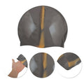  Unique Bargains Silicone Flat Swimming Cap Gray 1 Pc