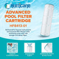  Hurricane Filters Replacement Spa Filter Cartridge For Unicel C-8413, PWWPC125B, Filbur FC-2575, Waterway Proclear 125 2006, White