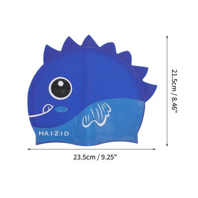  Unique Bargains Kid's Silicone Cartoon Fish Swim Cap 1 Pc