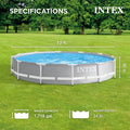  Intex 26711EH 12ft X 30in Prism Above Ground Pool Set W/ Cover & Maintenance Kit