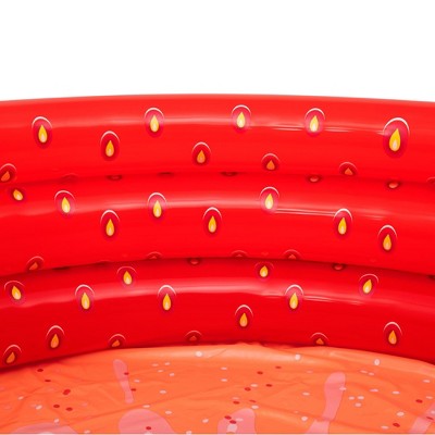  Bestway H2OGO! Sweet Strawberry Pool - 66" X H15 - Inflatable 3-Ring Play Pool, Kids,103 Gallon, Ages 2+