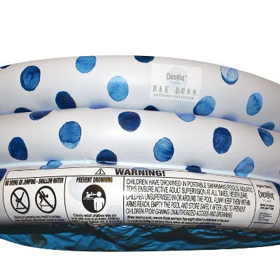  CocoNut Outdoor Rae Dunn 54" Mini/Kiddie Pool - Indigo Polka Dot Patterned