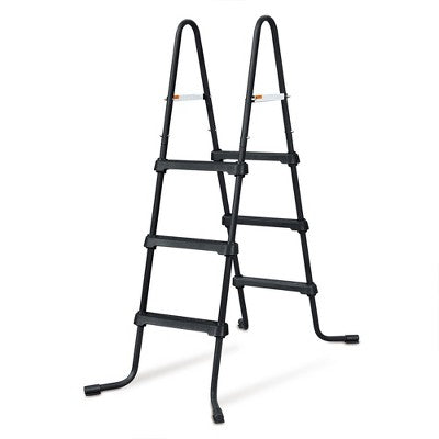  Funsicle 36 Inch SureStep 3-Stair Swimming Pool Ladder With 12' X 30" QuickSet Inflatable Ring Top Outdoor Above Ground Pool And Pump