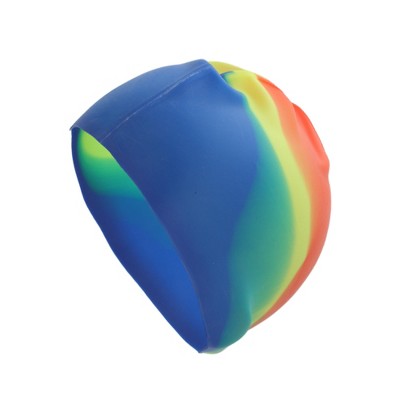  Unique Bargains Silicone Flat Swimming Cap Gray 1 Pc