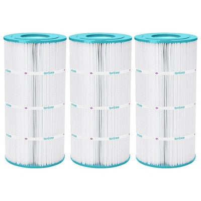  Hurricane Replacement Spa Filter Cartridge For Unicel C-8600, PA80, Filbur FC-1280, Hayward Star-Clear II C800, & Star-Clear II C1500, White, 3 Pack