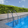  Poolzilla Three Tread Salt Ladder - Deck Mounted Stainless Steel Entry And Exit System, With Pre-Drilled Flange-Style End And Stainless Steel Steps
