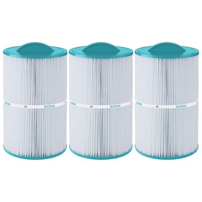  Hurricane 3 Pack HF7350-01 Advanced Pool And Spa Filter Cartridge Replacement For PCN50N, Unicel C-7350, Filbur FC-3963, Caldera 50, White