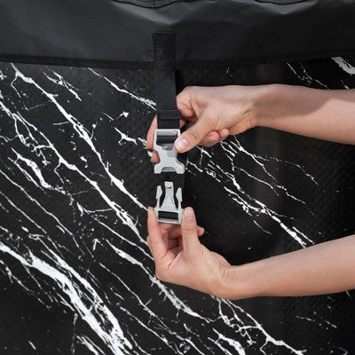  SaluSpa Glacial Dip – Cold Plunge Inflatable Tub, Black Marble, Year-Round Use
